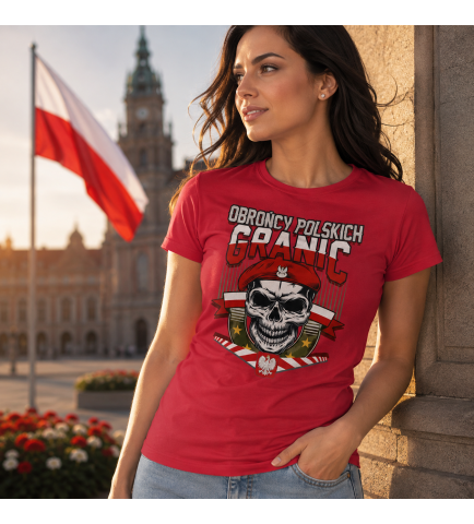 KOSZULKA DAMSKA PATRIOTYCZNI OBROŃCA POLSKICH GRANIC